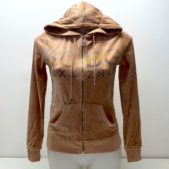 BCBGMAXAZRIA HOODIE SWEATER WOMENS Brown new sz small - Picture 5 of 11